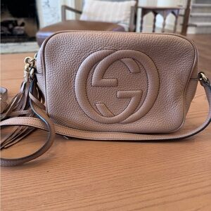 Gucci Tan Leather Crossbody Bag